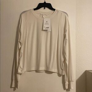 Madewell Cream Long Sleeve Top